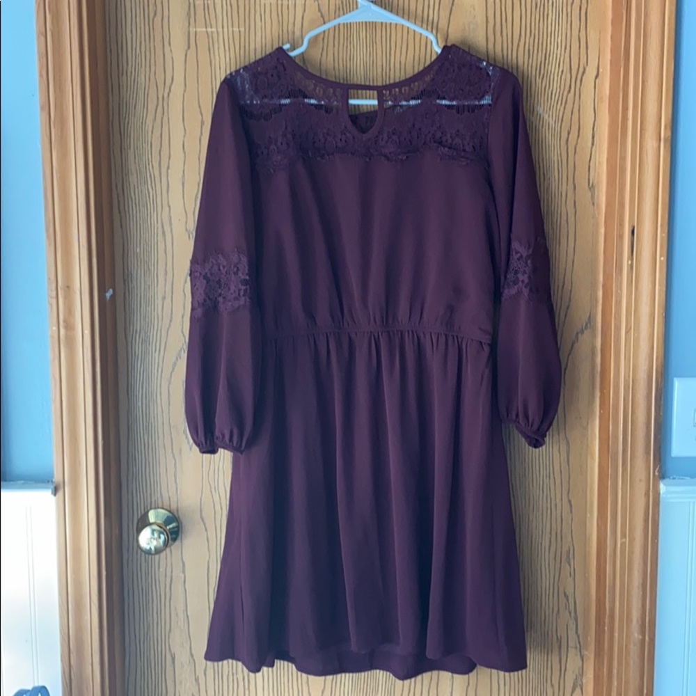 Burgundy dress